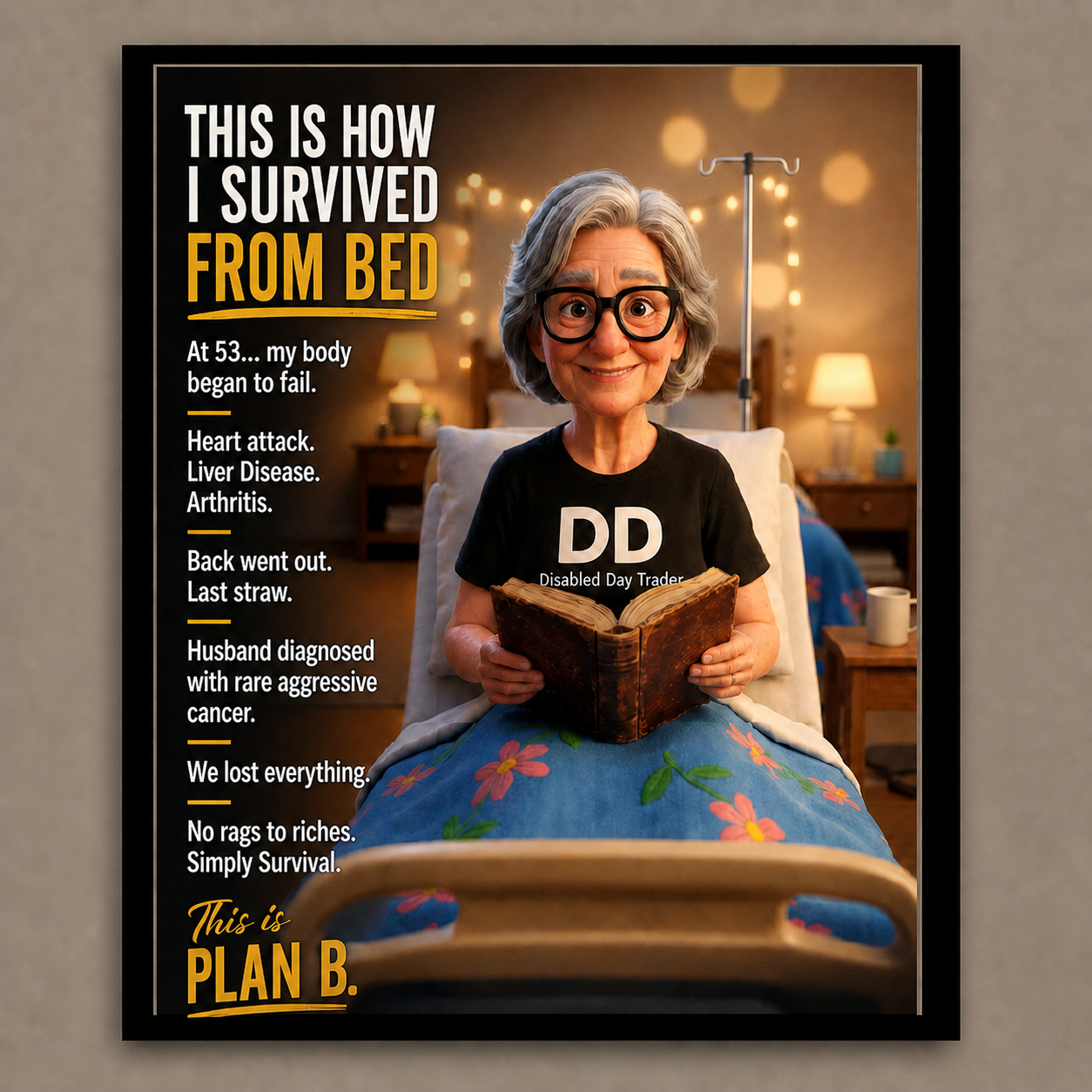 This is how I survived from bed Plan B poster